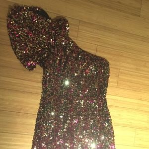 Sequined mini dress